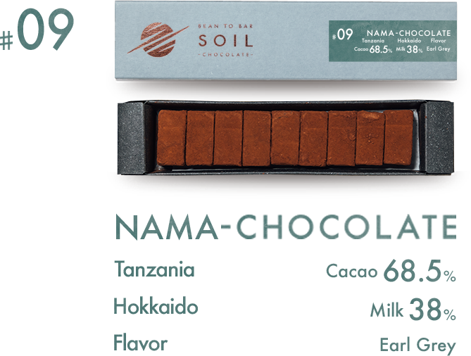 商品の生チョコレート