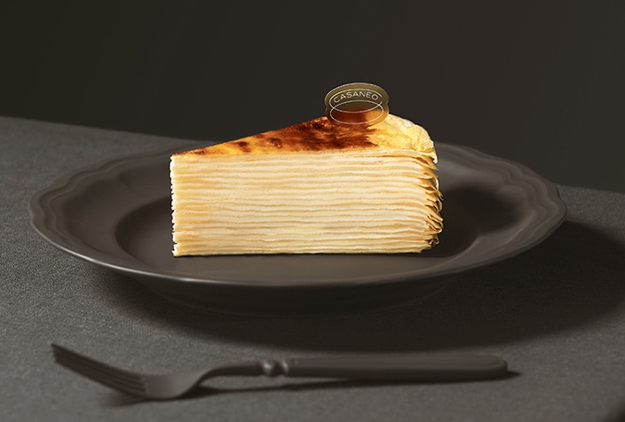 カットされたミルクレープ